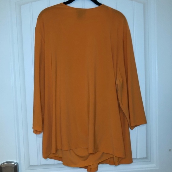 Lane Bryant Orange Front Twist Blouse Size 26/28 - Picture 4 of 7